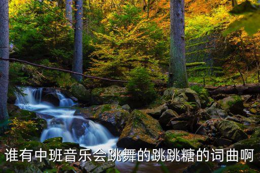 谁有中班音乐会跳舞的跳跳糖的词曲啊