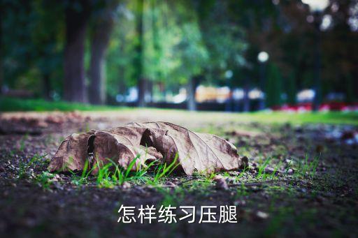 怎样练习压腿