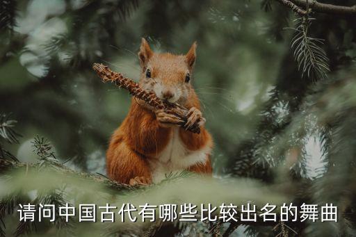请问中国古代有哪些比较出名的舞曲