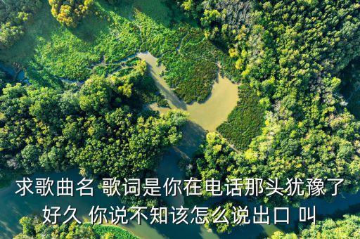 求歌曲名 歌词是你在电话那头犹豫了好久 你说不知该怎么说出口 叫