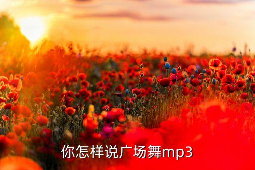 你怎样说广场舞mp3