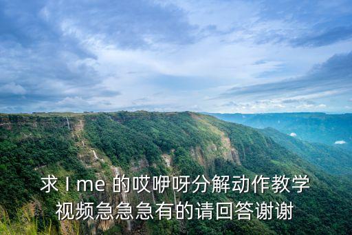 求 I me 的哎咿呀分解动作教学视频急急急有的请回答谢谢