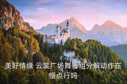 美好情缘 云裳广场舞每组分解动作在慢点行吗