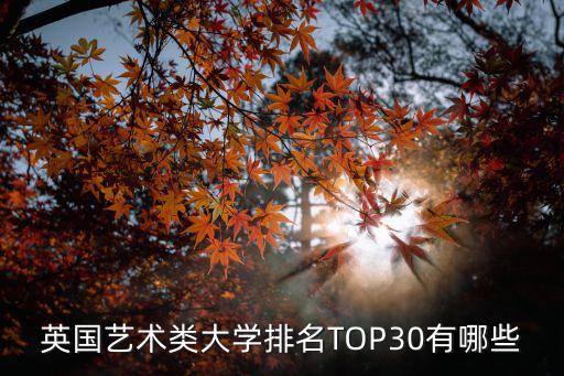 英国艺术类大学排名TOP30有哪些