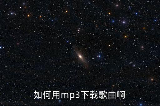 如何用mp3下载歌曲啊