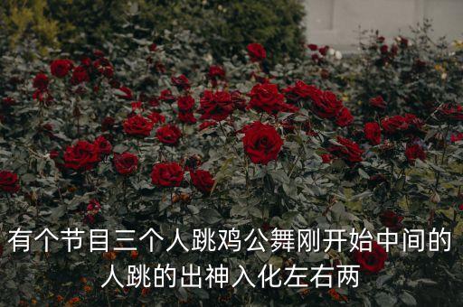 有个节目三个人跳鸡公舞刚开始中间的人跳的出神入化左右两