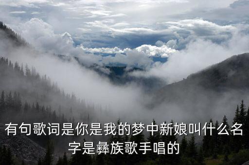 有句歌词是你是我的梦中新娘叫什么名字是彝族歌手唱的