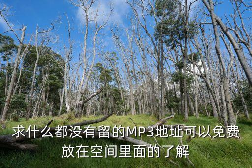留什么留厂场舞，求什么都没有留的MP3地址可以免费放在空间里面的了解