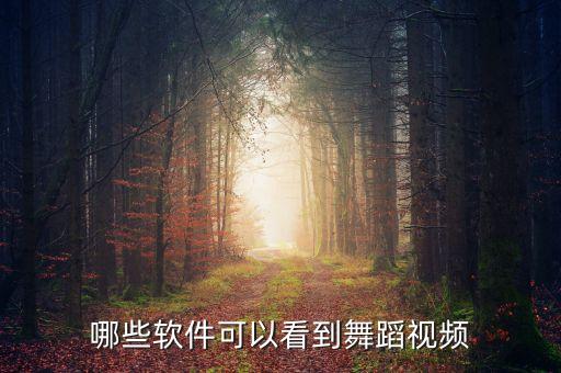 哪些软件可以看到舞蹈视频