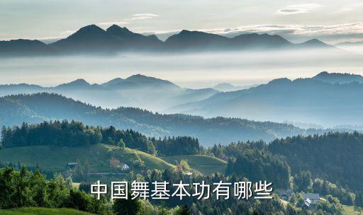 中国舞基本功有哪些