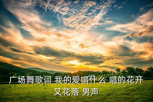 广场舞什么我的爱，广场舞歌词 我的爱唱什么 唱的花开又花落 男声