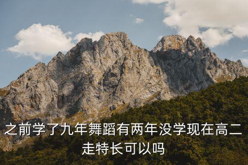 之前学了九年舞蹈有两年没学现在高二走特长可以吗