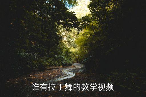 谁有拉丁舞的教学视频