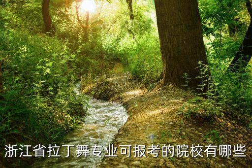 浙江省拉丁舞专业可报考的院校有哪些