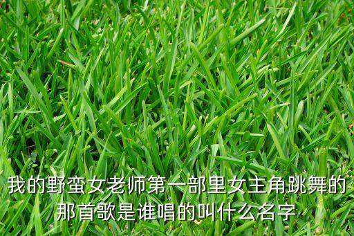 我的野蛮女老师第一部里女主角跳舞的那首歌是谁唱的叫什么名字