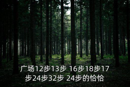 广场12步13步 16步18步17步24步32步 24步的恰恰