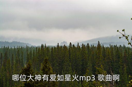 哪位大神有爱如星火mp3 歌曲啊