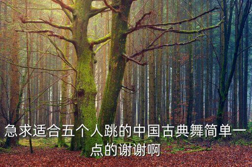 简单的古风舞蹈，急求适合五个人跳的中国古典舞简单一点的谢谢啊