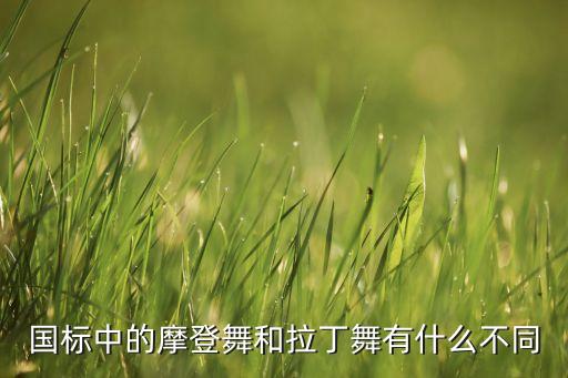 国标中的摩登舞和拉丁舞有什么不同