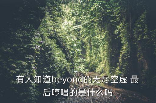 有人知道beyond的无尽空虚 最后哼唱的是什么吗