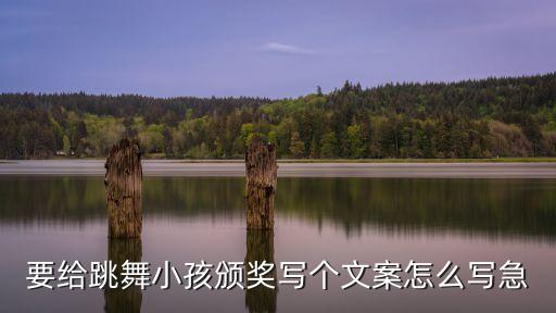 要给跳舞小孩颁奖写个文案怎么写急
