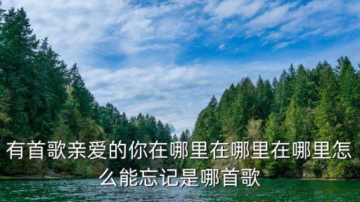 有首歌亲爱的你在哪里在哪里在哪里怎么能忘记是哪首歌