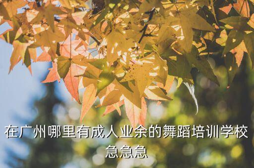 成人教育舞蹈学校，广元有没有教成人舞蹈的学校啊类似于爵士之类的