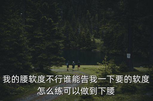 我的腰软度不行谁能告我一下要的软度怎么练可以做到下腰