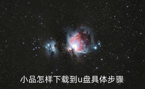 小品怎样下载到u盘具体步骤