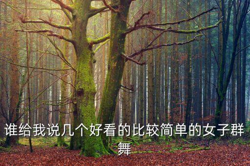 唯美女子群舞有哪些，求助 好看的女群舞