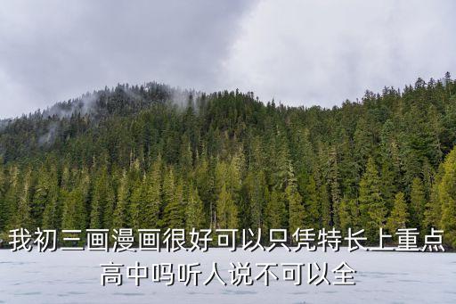 我初三画漫画很好可以只凭特长上重点高中吗听人说不可以全