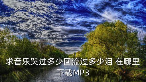 求音乐哭过多少回流过多少泪 在哪里下载MP3