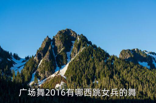 广场舞2016有哪西跳女兵的舞