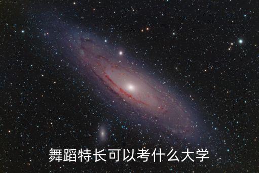 舞蹈特长可以考什么大学