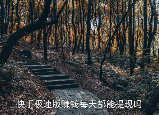 快手极速版赚钱每天都能提现吗