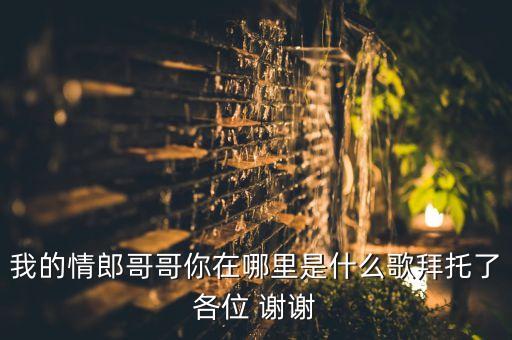 我的情郎哥哥你在哪里是什么歌拜托了各位 谢谢
