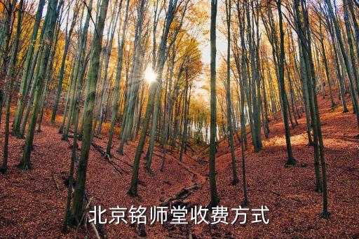 北京铭师堂收费方式