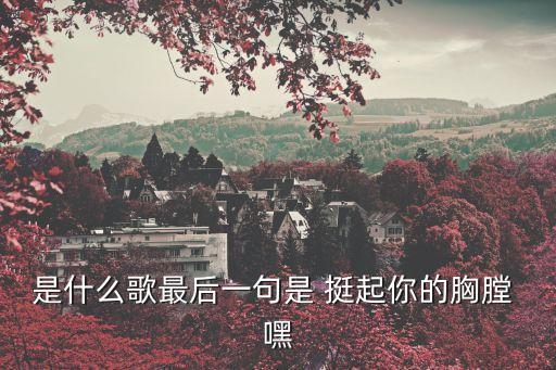 是什么歌最后一句是 挺起你的胸膛 嘿