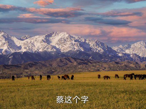 蔡字分解成什么字，蔡拆成什么字一种生肖