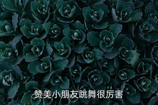 赞美小朋友跳舞很厉害