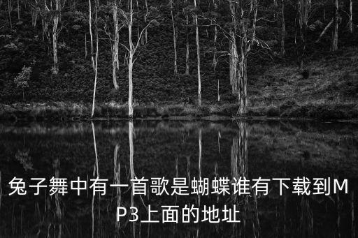 兔子舞中有一首歌是蝴蝶谁有下载到MP3上面的地址