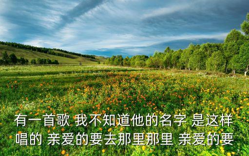 有一首歌 我不知道他的名字 是这样唱的 亲爱的要去那里那里 亲爱的要