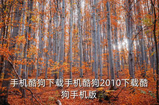 手机酷狗下载手机酷狗2010下载酷狗手机版