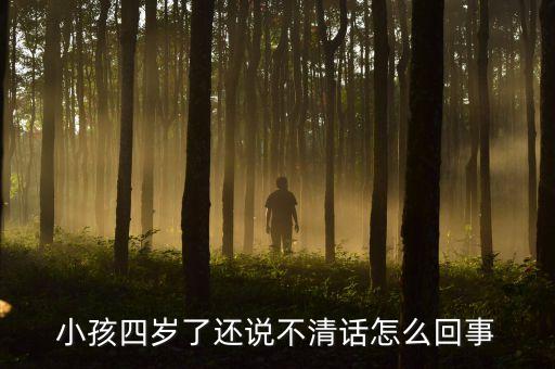 小孩四岁了还说不清话怎么回事