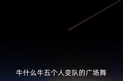 牛什么牛五个人变队的广场舞
