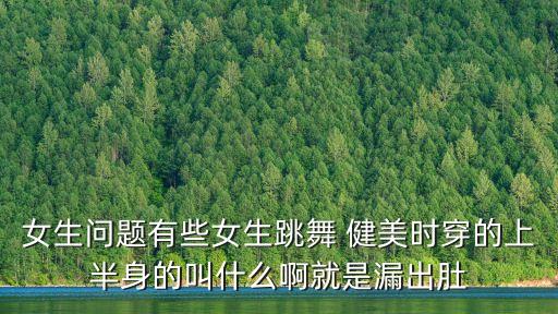 女生问题有些女生跳舞 健美时穿的上半身的叫什么啊就是漏出肚