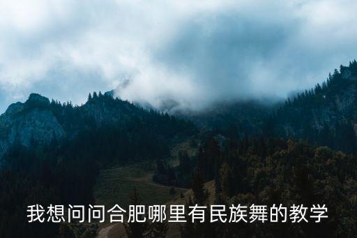 我想问问合肥哪里有民族舞的教学