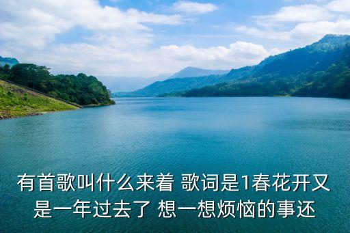 有首歌叫什么来着 歌词是1春花开又是一年过去了 想一想烦恼的事还
