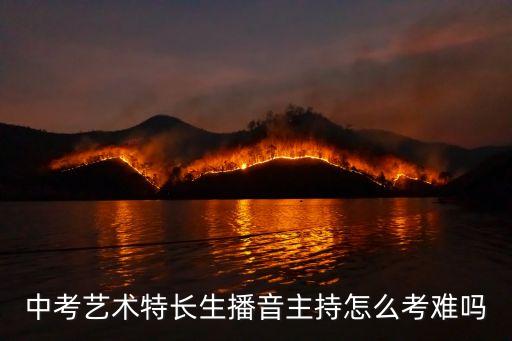 中考艺术特长生播音主持怎么考难吗