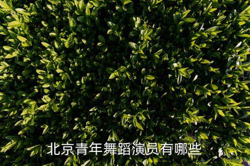 北京青年舞蹈演员有哪些